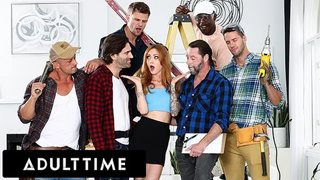 ADULT TIME - Kendra Cole Gangbanged by Workers!