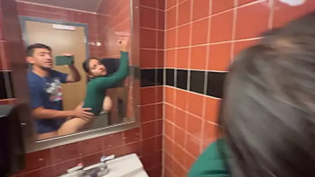 Grocery Store Bathroom Wild Sex with Busty Hailey Rose