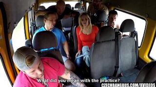 She got Gangbang in Bus