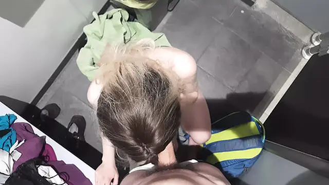 French sluts go wild in hotel change room group fuck