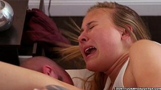 Blonde teen gulps down huge white dick🍆, intense thirst for rough sex