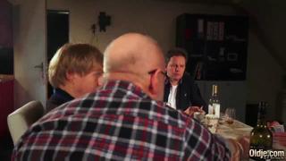 Old Man Gangbang: Young Babe Double Penetrated Hard